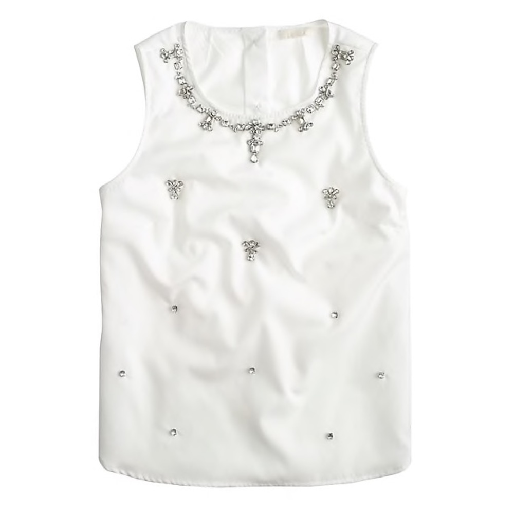 J. Crew Jeweled Cotton Shell